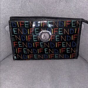Fendi Multicolor Logo Clutch Bag